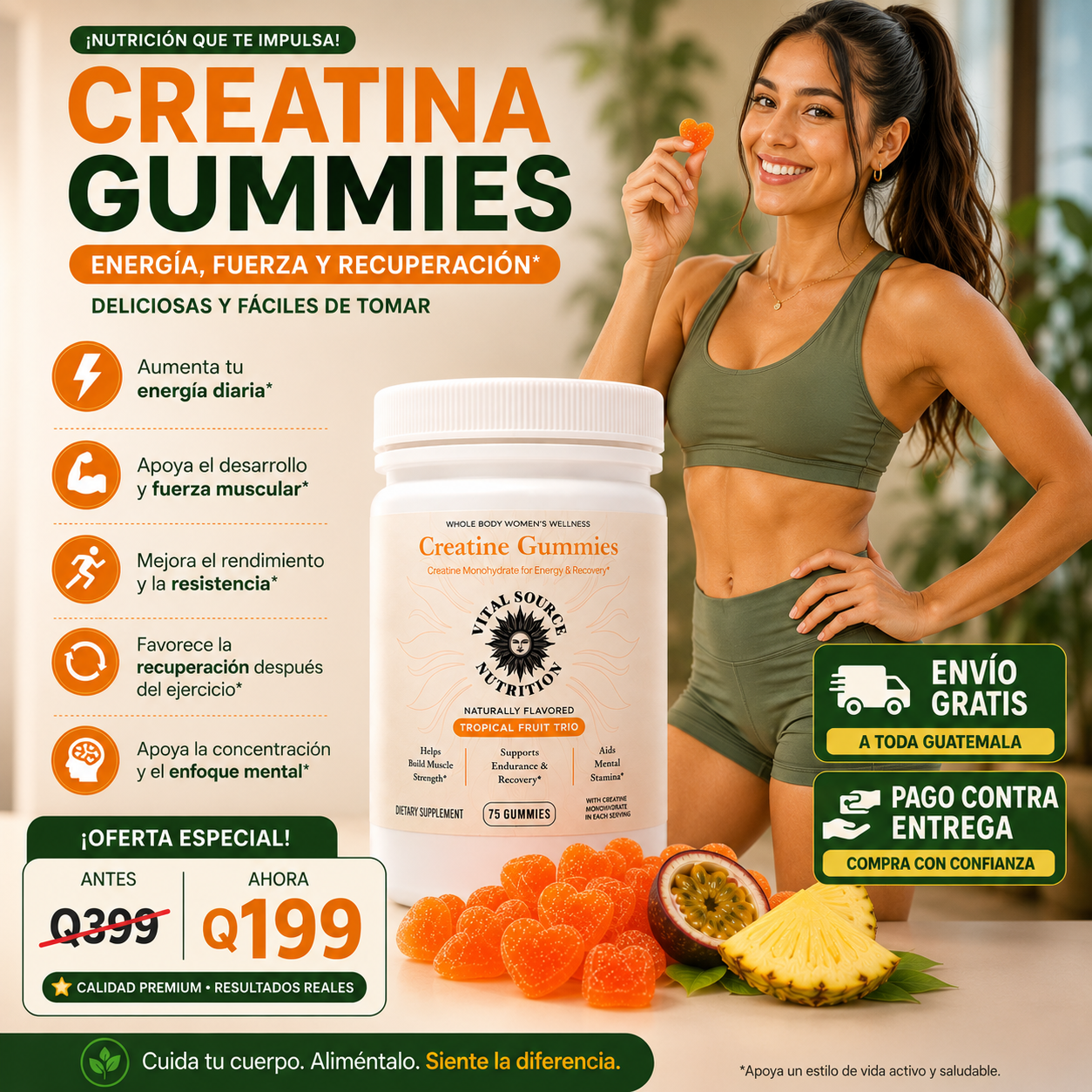 Gomitas de Creatina para Mujer | Fuerza, Energía y Glúteos🍑
