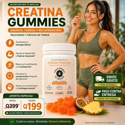 Gomitas de Creatina para Mujer | Fuerza, Energía y Glúteos🍑