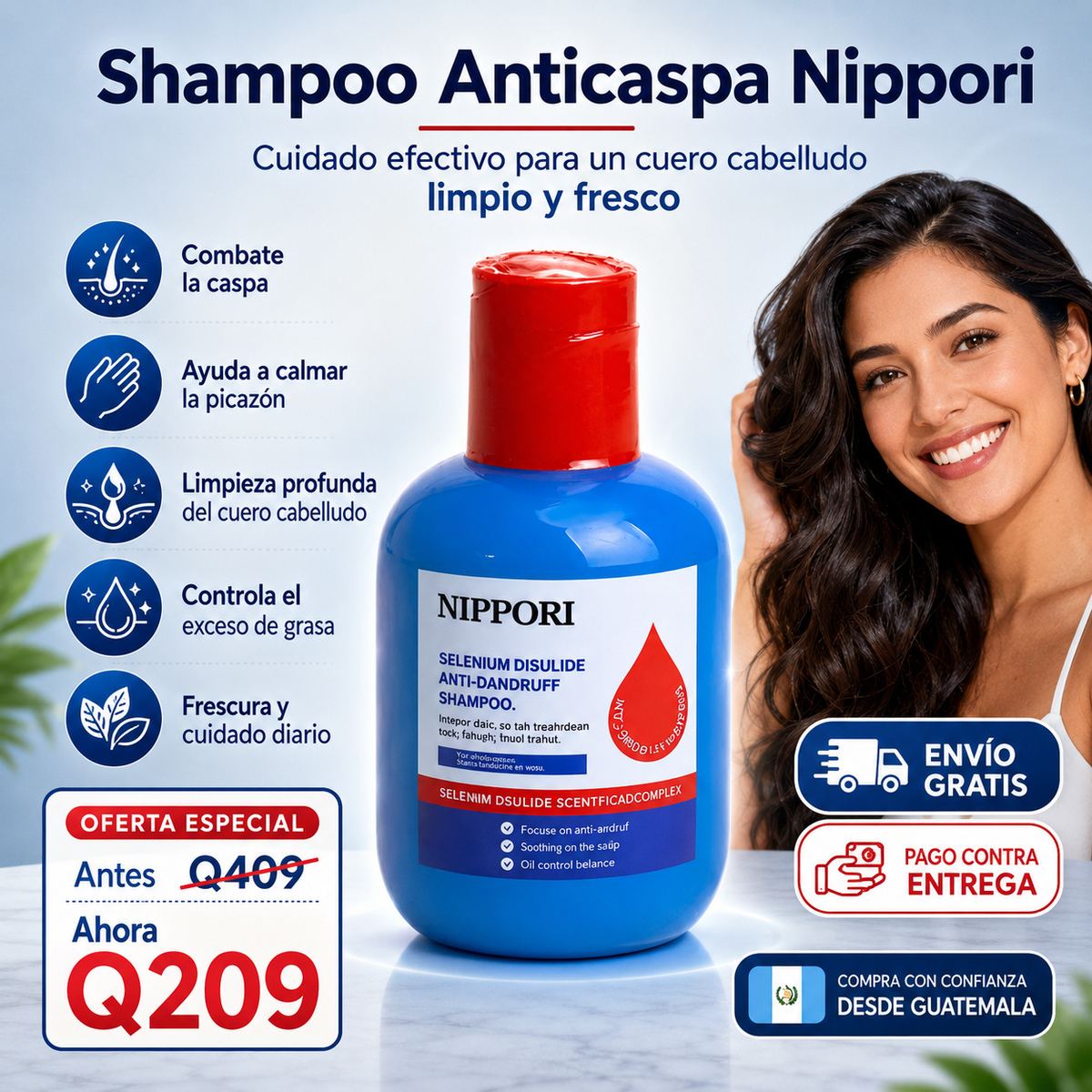 Champú Nipori Control de Grasa 2x1 | Tratamiento Completo