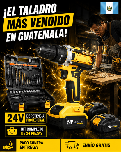 Taladro Inalambrico Industrial -- 2 baterías + maletín + accesorios